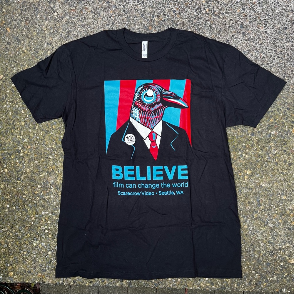 Black Scarecrow Video Graphic T-Shirt